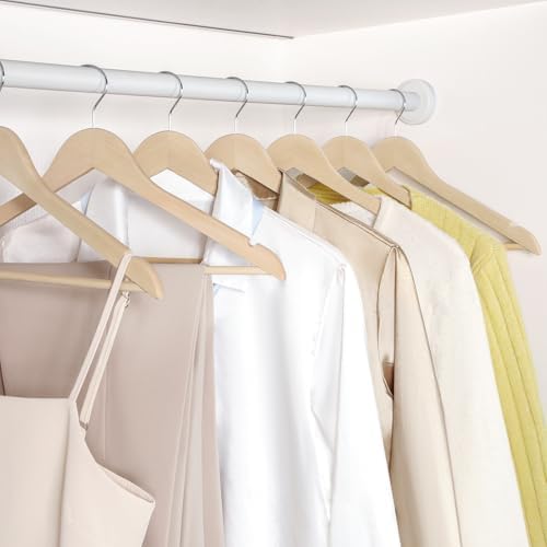 TOPIA HANGER Unfinished Natural Wooden Hangers 30 Pack- 360° Swivel Hook and Smoothly Cut Shoulder Notches-Premium Wood Clothes Hangers for Suit, Coat, Jacket, Pant, Camisole-CT10N30 - Image 4