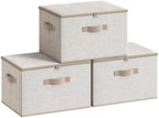 SONGMICS Set of 3 Storage Bins with Zipper Lids, 31 Quart Storage Boxes by SONGMICSbySONGMICSHOME