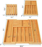 Wencrfat Silverware Drawer Organizer with Removable Knife Block and Dividers, Expandable Bamboo Kitchen Drawer Organizer, Flatware Utensil Cutlery Organizer for Drawer 8 Compartments - Image 6