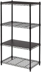 Amazon Basics 2-Shelf Stackable Storage, 13.3" D x 23.2" W x 22.2" H, Black - Image 6