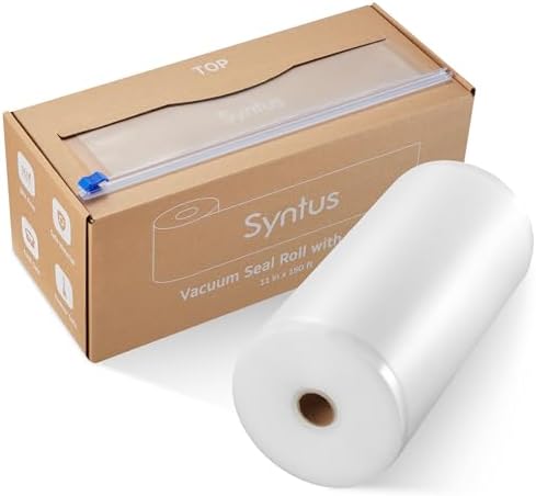 Syntus 11" x 150' Vacuum Sealer Bags for Food Seal Rolls with Cutter by Syntus