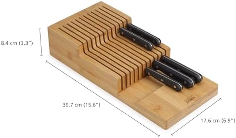 Joseph Joseph DrawerStore Knife Organizer, holds up to 12+ knives, Kitchen Organization & Drawer Storage, Bamboo - Image 4