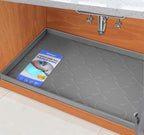 SIKADEER Waterproof Under Sink Mat 31" x 19" Silicone Mat Cabinet Protector by SIKADEER