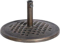UBP24241-BR 24-Inch Cast Stone Umbrella Base, Made from Rust Free Composite Materials, Bronze Powder Coated Finish by Unknown