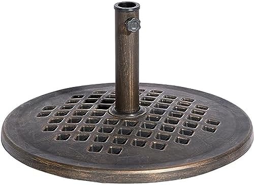 UBP24241-BR 24-Inch Cast Stone Umbrella Base, Made from Rust Free Composite Materials, Bronze Powder Coated Finish by Unknown