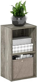 Furinno PASIR Book Shelf, 2-Tier Modern Bookshelf, Open Shelves Bookcase 9 x 12 x 21, Easy Assembly, for Living Room, Bedroom, Home Office, French Oak by Furinno-FitsYourSpaceFitsYourBudget
