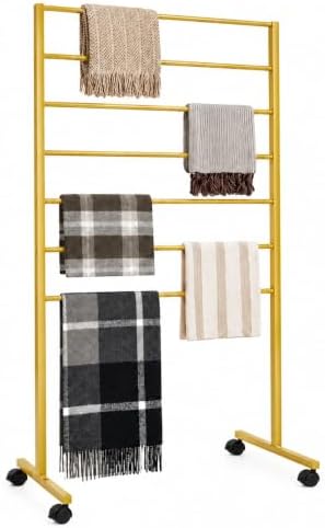 DouSeiAi 7-Tier Movable Scarf Organizer Holder, Metal Hijab Display Stand by DouSeiAi
