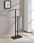 KB Designs - Metal Suit Valet Stand Clothing Organizer, Clothes Rack, Jacket Hanger, Tie Hanger (Black) by KB+Designs