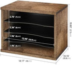J JACKCUBE DESIGN Rustic Wood Desk Organizer 4 Compartment Paper File Holder for Home and Office, Document Storage, File sorter, Mail and Letter Tray- MK560A - Image 7