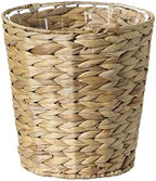Bathroom Wastebasket - Hand-Woven Water Hyacinth Wicker Decorative Trash Can, Seagrass Garbage Bin… by MotifeurHomeDecor