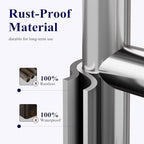 Kitsure Metal Toilet Paper Holder Free Standing, Medium, Chrome Silver - Image 5