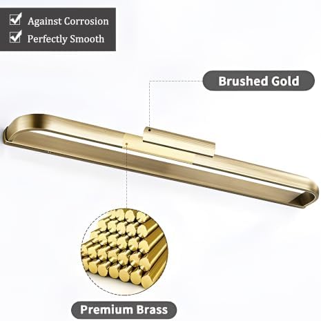 Leyden Brass Towel Bar, Antique Bathroom 23.6 inch Bath Towel Holder Rack, Wall Mounted Bathroom Accessory Towel Rod Hanger Retro - Image 3