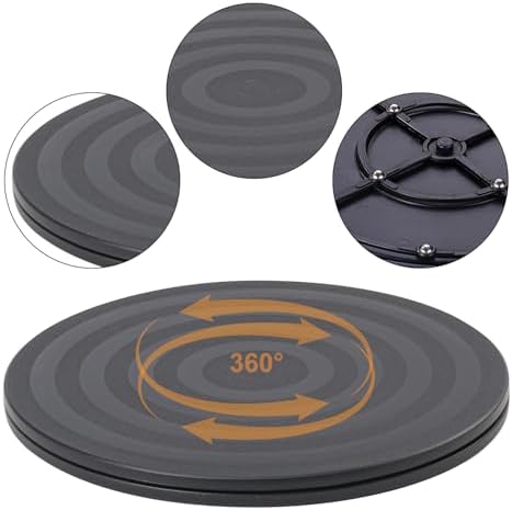 8 Pack 8 Inch Lazy Susan Turntable, Heavy Duty Lazy Susan Turntable Organizer, Premium 8 Inch Rotating Swivel Stand for Table Top, Kitchen, and More - Image 3