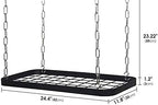Hanging Pots and Pans Organizer Rack for Ceiling Wall Mount Grid Kitchen Pot Storage Shelves for Utensils, Cookware with 8 S Hooks (24.4 x 11.8 x 1.2 inches)- JACKCUBE DESIGN MK397B - Image 7