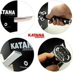 Book Ends Decorative, Modern Metal Funny Unique Black DVD Bookends for Shelves, Katana Book Stopper Holder for Office Home, Desk Gifts Book Stands for Men and Book Lovers - Image 5