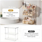 Bathroom Counter Organizer for Vanity, Makeup Organizer Countertop with Holder, Large Capacity Storage Rack, Perfect Large Skincare, Hair Care, Perfume, Easy to Install (Gold, 3Tiers) - Image 4