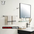 JQK Chrome Towel Bar, 20.5 Inch 304 Stainless Steel Thicken 0.8mm Towel Rack Bathroom, Towel Holder Polished Finished Wall Mount, Useable Length 18 Inch 2 Pack, TB110L18-CH-P2 - Image 5