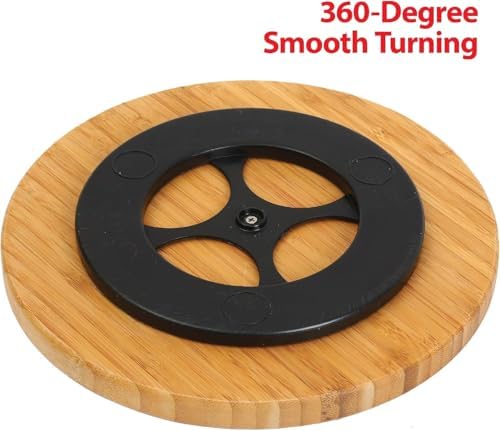 YBM HOME Bamboo Lazy Susan Single Turntable (18", 6) - Image 3