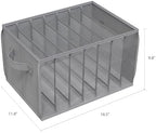 Zilink Wardrobe Clothes Organizer Jeans Organizer for Closet, Grey, 6 Pack - Image 2