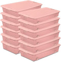 Sterilite Wheeled Latching Box w/Lids for Home & Office, 56 Quart, 12-Pack by Sterilite