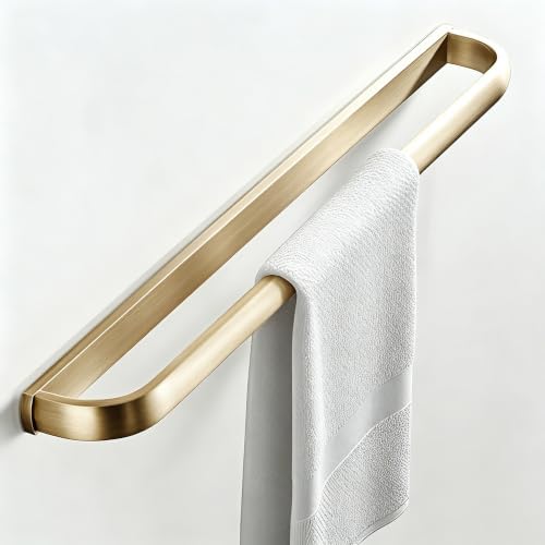 Leyden Brass Towel Bar, Antique Bathroom 23.6 inch Bath Towel Holder Rack, Wall Mounted Bathroom Accessory Towel Rod Hanger Retro - Image 6