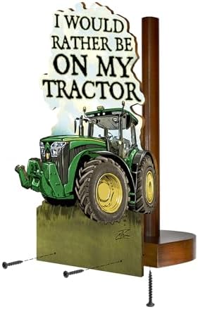 British Fun Toilet Roll Storage & Kitchen Towel Holder Wooden Stand | Green Tractor Gift | Novelty Kitchen & Bathroom Decor & Accessories | A Great Gift Idea for Young Farmers and Tractor Enthusiasts - Image 6