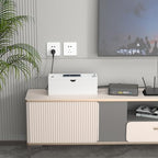 Bamboo Cable Management Box, Large Cord Organizer Box Cable Box to Hide Wires & Power Strips for Desktop Storage Cord Holder for Office Home,No Assembley Required (All White, 1Medium) - Image 6