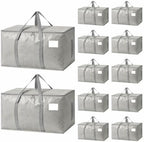 12 Pack Heavy Duty Waterproof Moving Bags, Foldable Totes by Unknown
