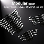 DEHOYI 80 pcs Modular Wrench Organizers for Tool Drawers - Wrench Rack with Metric & SAE Labels, Perfect Tool Storage Holder. Gift for father, brother and boyfriend (No Magnet, Black) - Image 4