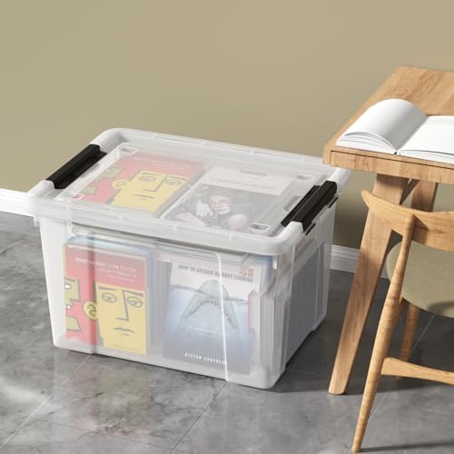 50 Quart Large Storage Box, Clear Storage Bin with Wheels, 4-Pack - Image 5