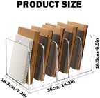 1 Pcs 5-Section Acrylic Magazine File Holder Desk Organizer - Image 2