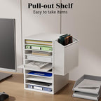 Unionly 10Tier Adjustable Mail Sorter,Wood Paper Organizer for Class,Office - Image 3