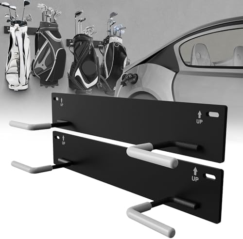 Wall Mounted Golf Bag Storage Rack,Golf Bag Storage Rack for Garage,Golf Bag Organizer for Garage,Golf Bag Hangers/Holder/Hook for Garage,Golf Storage System & Accessories by Chenteel