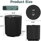 Umbrella Stand Side Table with 1.5 Inch Hole, 2 Pack, Black - Image 3