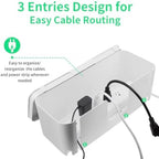 Cable Management Box Set – White, Large & Medium Cord Organizer Box for Home and Office - Image 2