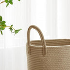 VIPOSCO 58L Tall Woven Laundry Basket Hamper, Jute - Image 3