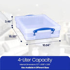 Really Useful Box 4 Liter Plastic Storage File Box Container, 10 Pack - Image 3