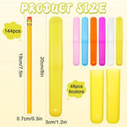 48 Sets 48 Travel Toothbrush Holder with 144 Pencils Multipurpose Toothbrush Case with Ventilation Hole Plastic Toothpaste Boxes Containers Portable Dust-Proof Tooth Brush Cover Protector for School - Image 2