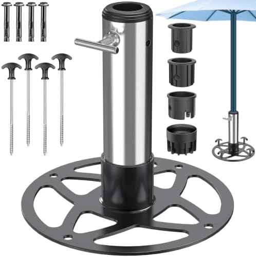 Heavy-Duty Patio Umbrella Stand Base for Up to 2" Poles by Lifeswell