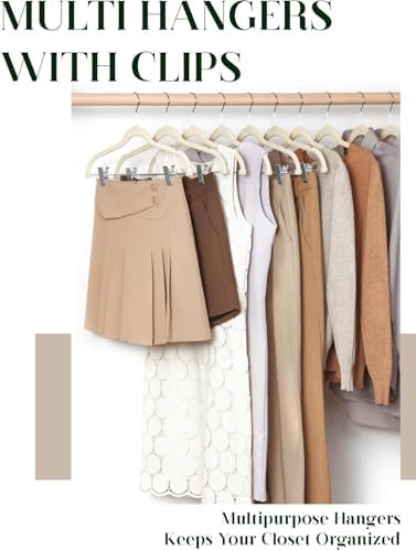 Cozymood Velvet Skirt Hangers 72 Pack Thin Velvet Hanger with Clips - Image 2