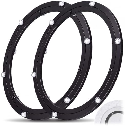 Lazy Susan Hardware Turntable Bearing Large, Black, 12 in Heavy Duty, 2 Pcs by Lounsweer