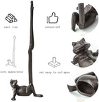 Frog Paper Towel Holder 16.5'' Cast Iron Paper Towel Holder Funny Toilet Paper Holder for The Floor or Counter in The Kitchen or Bathroom Bronze Rustic,Frog - Image 3