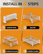 Under Bed Organizer, Storage Bins Under Bed, 60L Underbed Storage Bins for Bedroom Clothes Shoes Blankets (White, 4 Pack) - Image 7