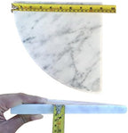 9 Inch Natural Marble Corner Shower Shelf for Bathroom, Grey Veining On Soft White Base Marble Corner Shelves for Bath Wall Mounted Both Side Polished - Image 5