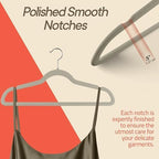Ivory Velvet Hangers 120 Pack – 360° Swivel Hook, Non-Slip and Space Saving Hangers, Heavy-Duty 11 lbs Weight Capacity - Smooth Velvet Finish for Crease-Free Clothes and Effortless Closet Organization - Image 6