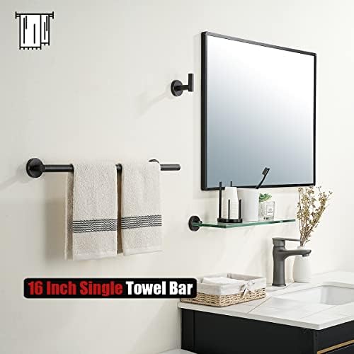JQK Towel Bar Oil Rubbed Bronze, 19 Inch 304 Stainless Steel Thicken 0.8mm Towel Rack Bathroom, ORB Towel Holder Wall Mount, Useable Length 16 Inch TB110L16-ORB - Image 5