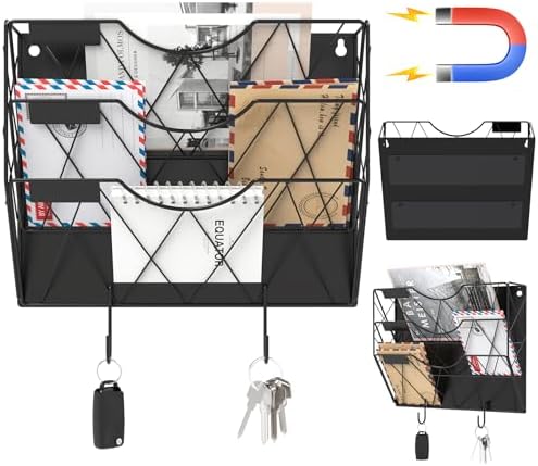 Patvingot Strong Magnetic File Holder, 3-Tier No-Drill Organizer by Patvingot