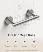 FORIOUS Toilet Paper Holder Wall Mount, Stainless Steel Rustproof Double Post Pivoting Tissue Roll Holder for Bathroom, Commercial Toilet Paper Dispenser (Stainless Steel, Classic 3 Pack) - Image 2
