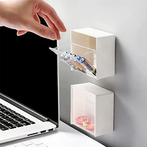 Wall-mounted Clamshell Storage Box, Clamshell Storage Box Mount Wall, Wall Mounted Cotton Swab Holder, Convenient Wall Mounted Clamshell Design Plastic Cotton Swab Storage Holder (4pcs) - Image 5