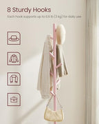 VASAGLE Solid Wood Coat Rack, Free Standing, 8 Hooks, 3 Height Options - Image 3